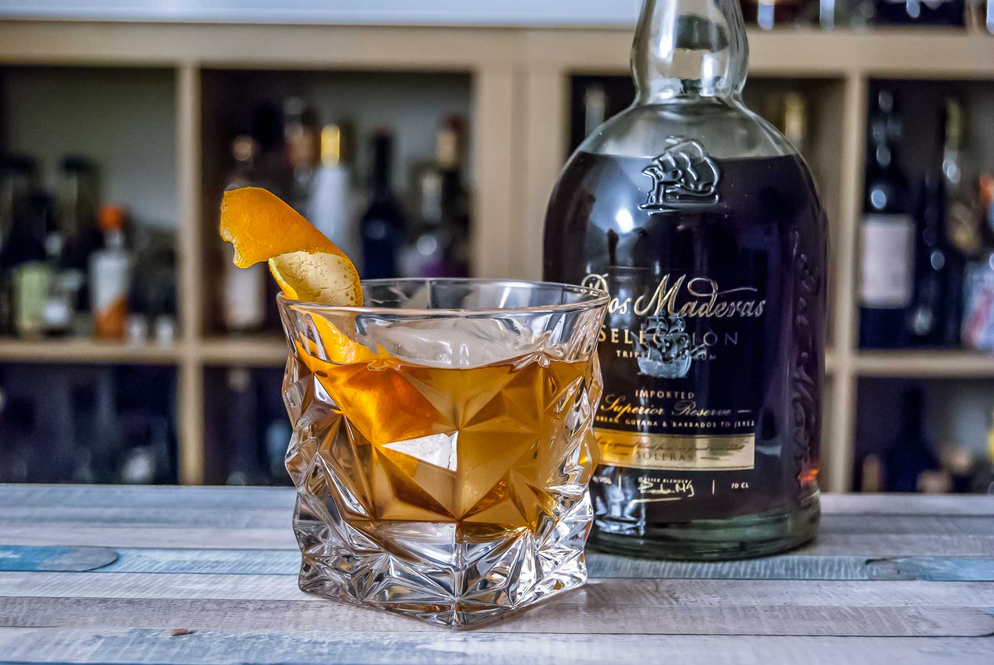 Le Dos Maderas Seleccion Triple Aged Rum in Rum Old Fashioned. 
