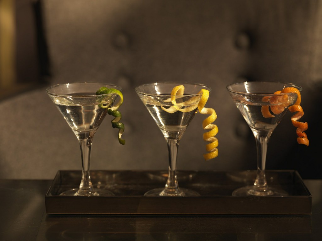Wodka Martini in drei "Geschmacksvariationen".