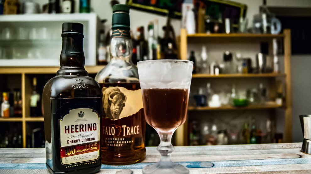 Le whisky Buffalo trace bourbon dans un cocktail Hunter.