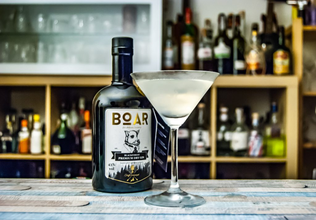 Boar Gin im Martini. 