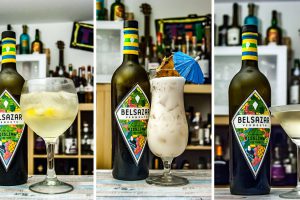 Die Belsazar Summer Edition als Gin Tonic, Colada und Martini.