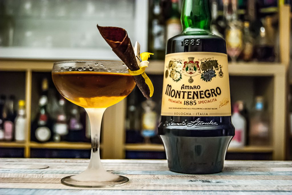 Amaro Montenegro im Norditerranean Cocktail mit Köm. 