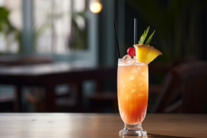 Der Singapore Sling gehört klassisch zu den Fancy Drinks.