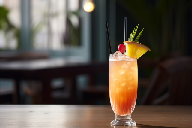 Der Singapore Sling gehört klassisch zu den Fancy Drinks.