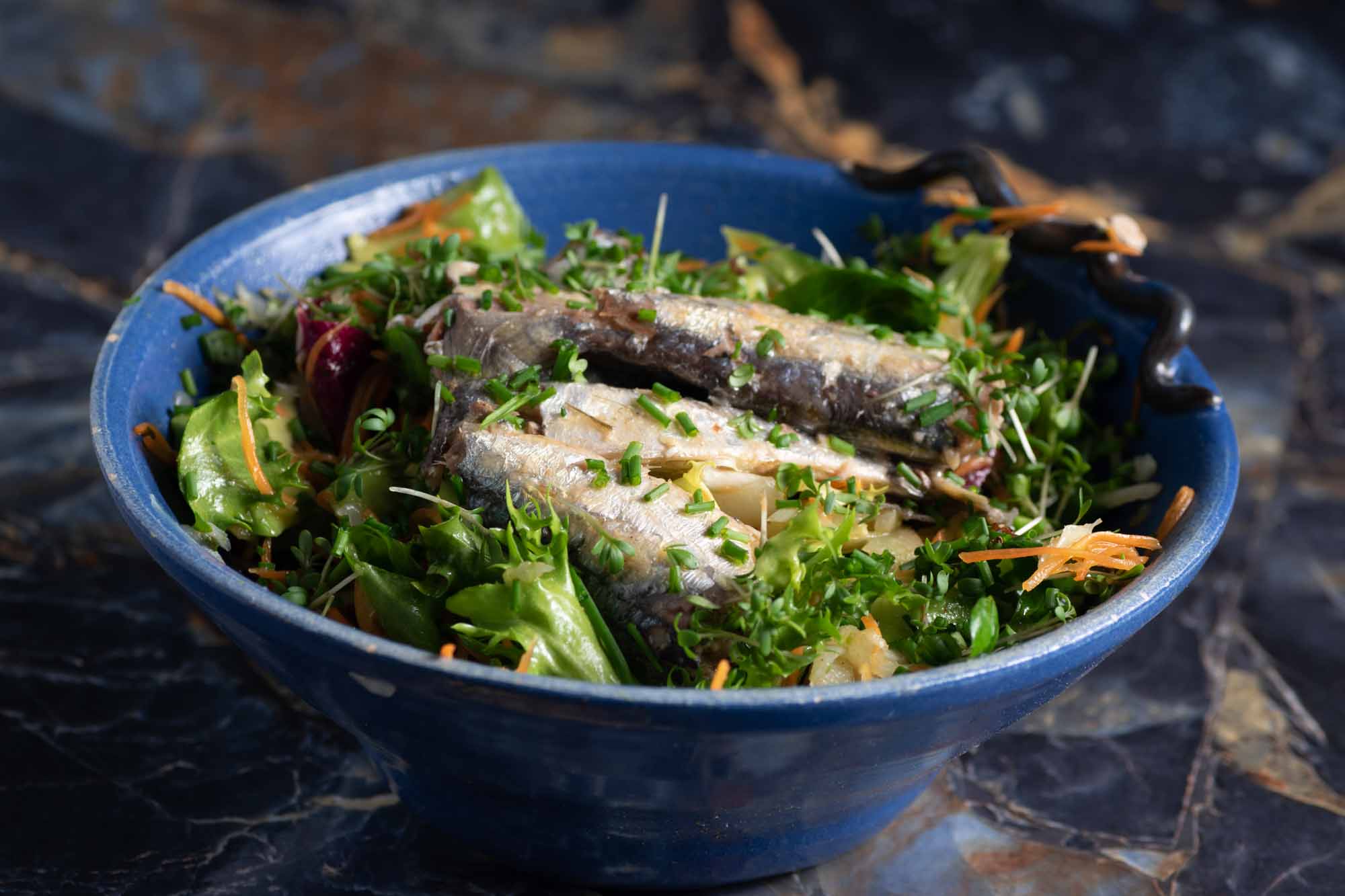 Sardines vintage en salade.