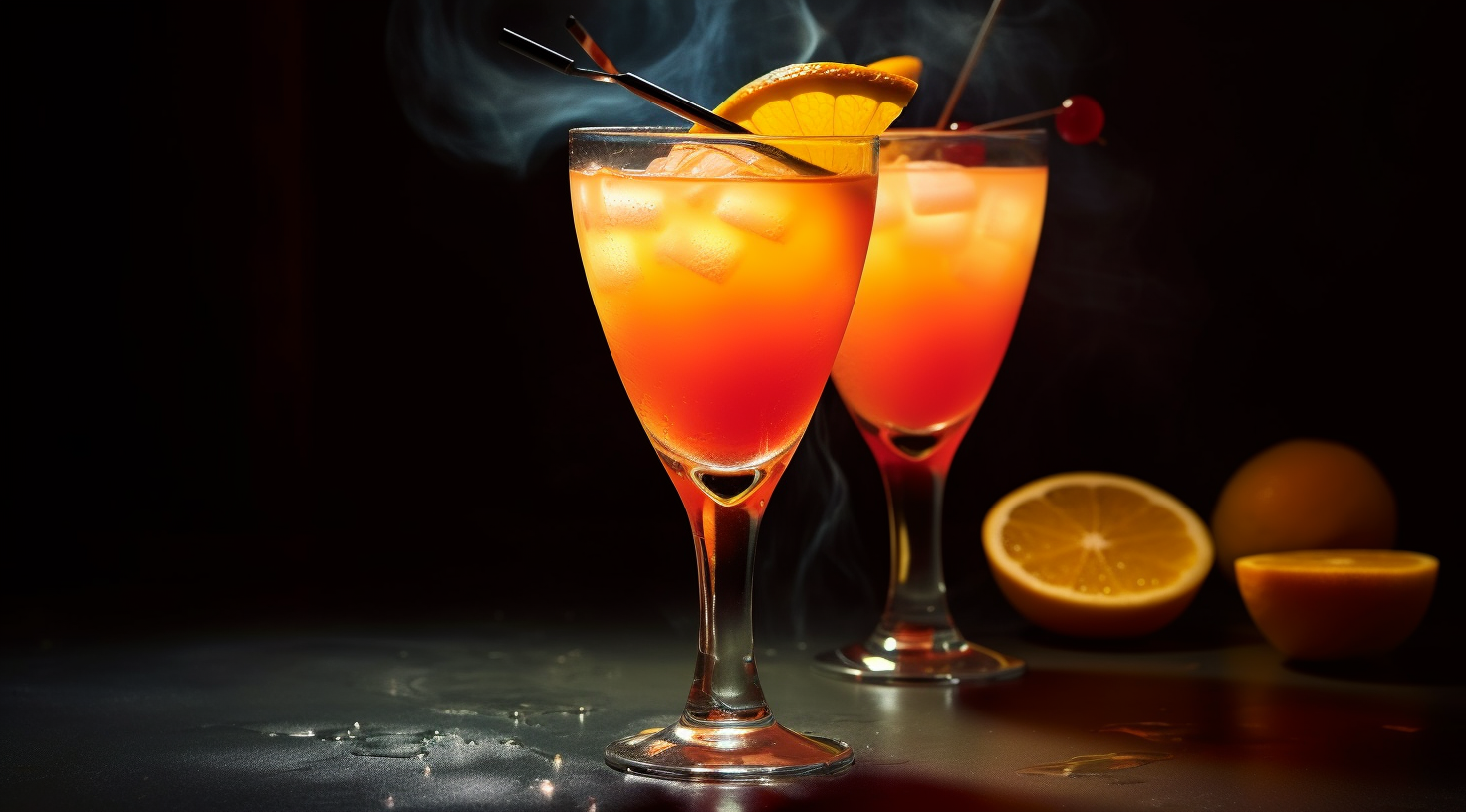 Der Touchdown Cocktail mit Wodka, Maracujasaft, Zitronensaft und Apricot Brandy.