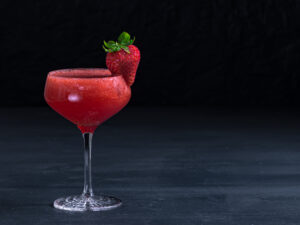 Eine Frozen Strawberry Margarita.