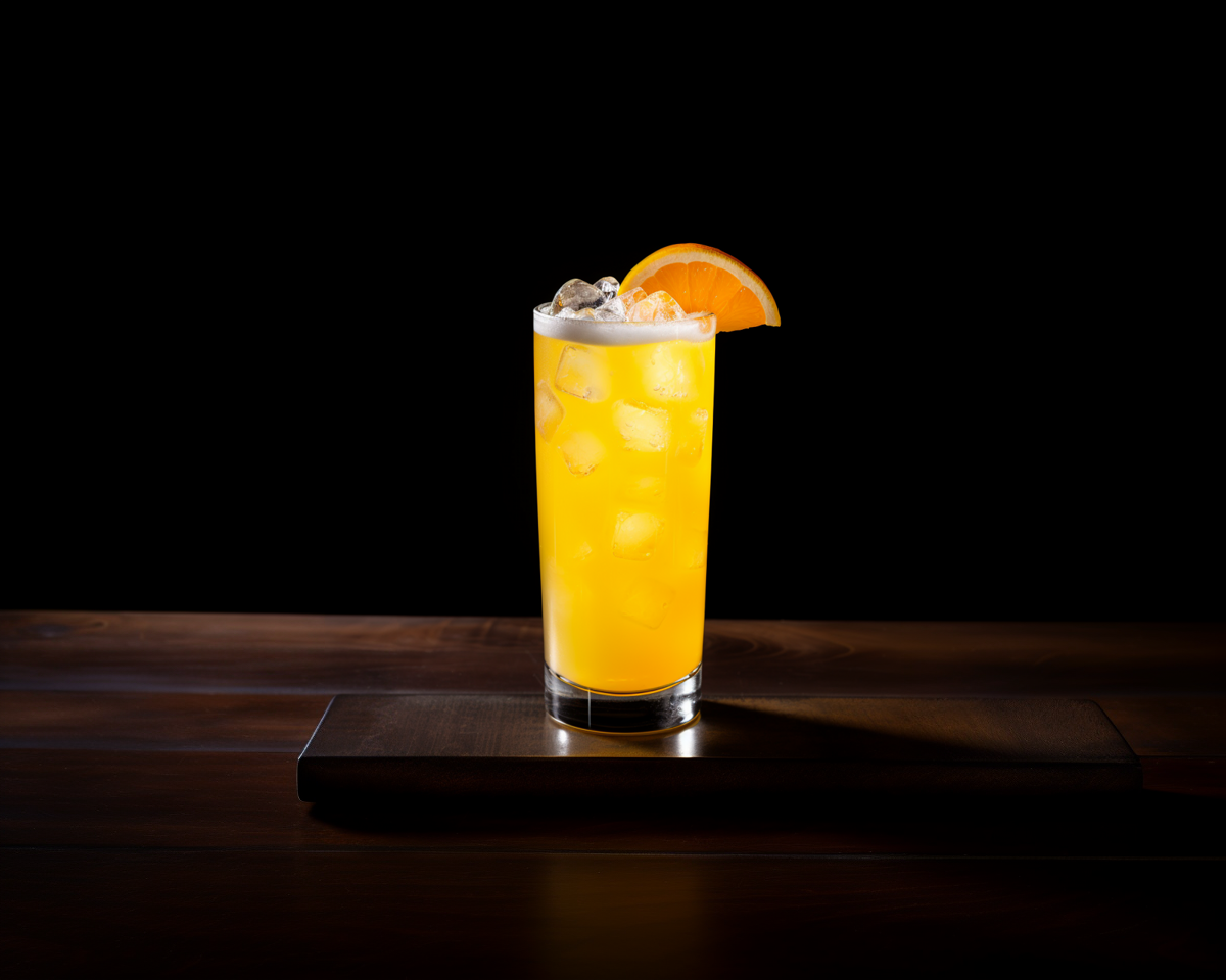 Ein Harvey Wallbanger Cocktail mit Wodka, Orangensaft und Galliano Vanilla.