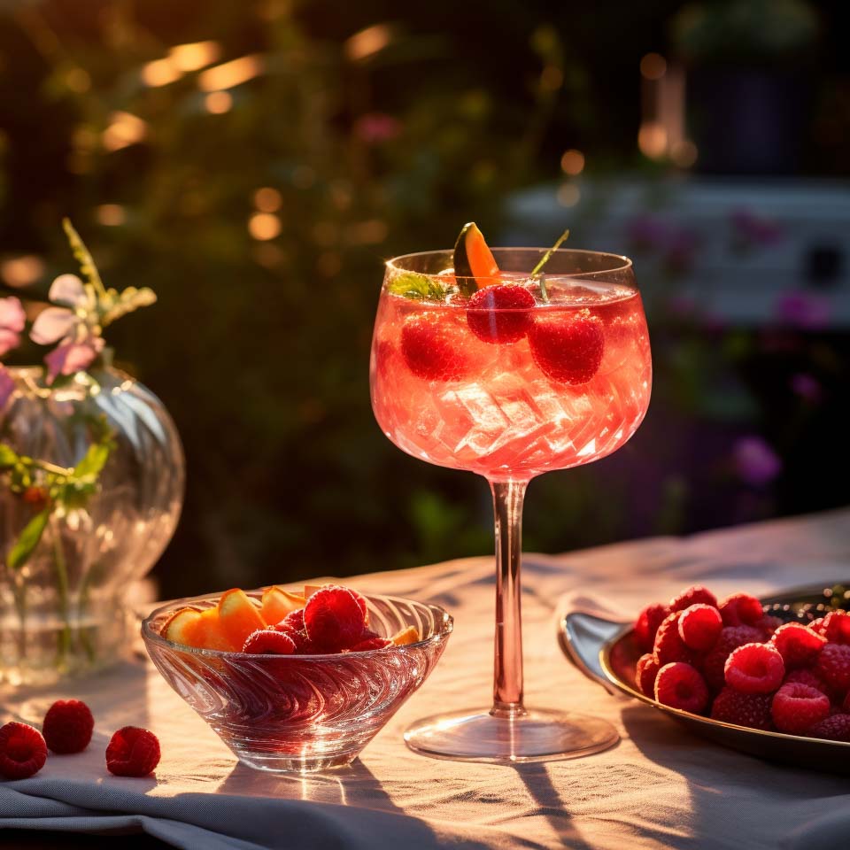 Ein Lillet Wild Berry aus Lillet Blanc und Schweppes Russian Wild Berry.