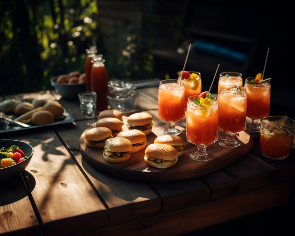 Kann auch zusammenpassen: Eine Fuhre Burger und eine Fuhre Bloody Marys.