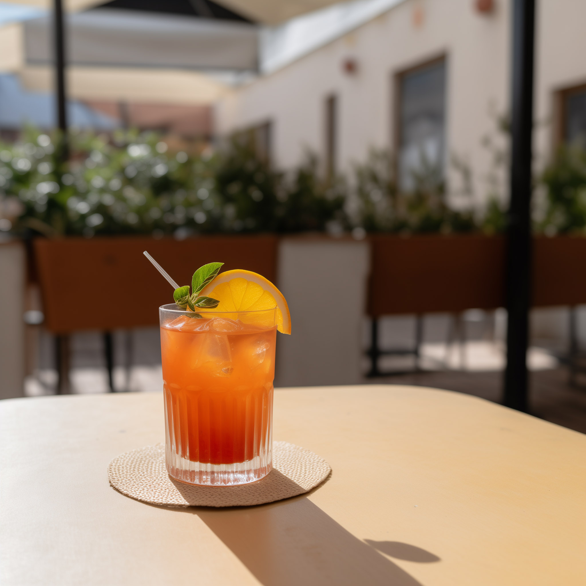 Ein Campari Orange Cocktail aus Campari und Orangensaft.