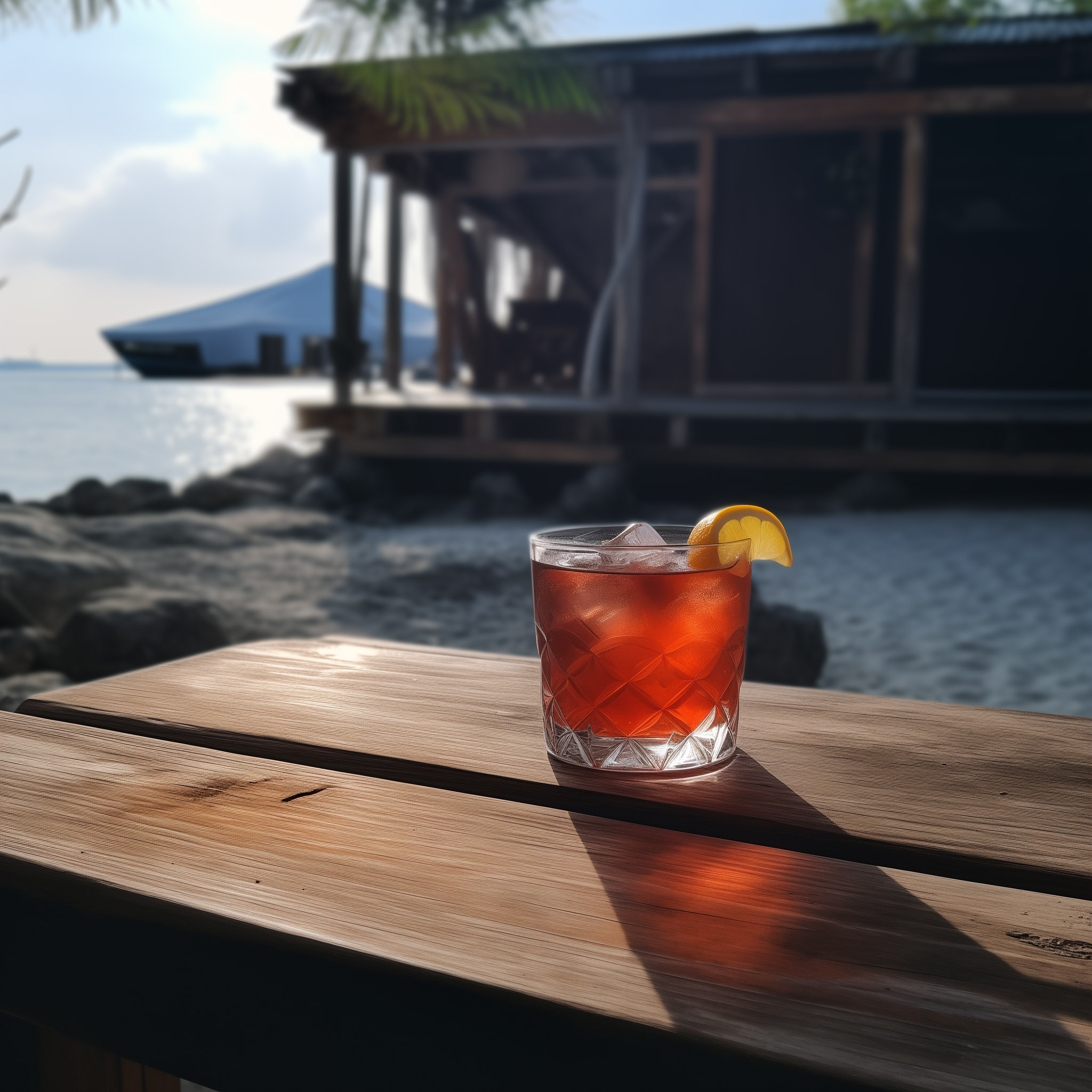 Ein Kingston Negroni mit Overproof Jamaica Rum, Negroni und süßem Wermut.