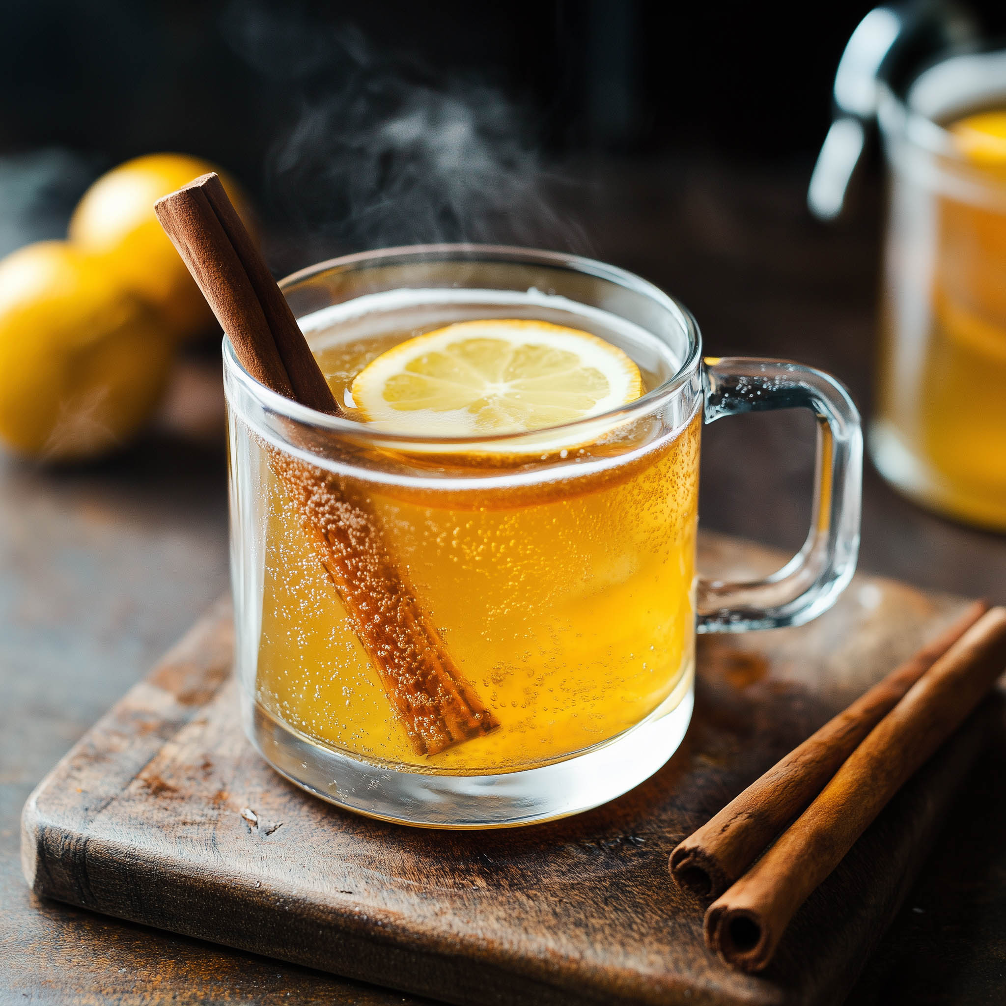 Der Hot Toddy aus Whisky, Zitronensaft, Honig und Nelken.