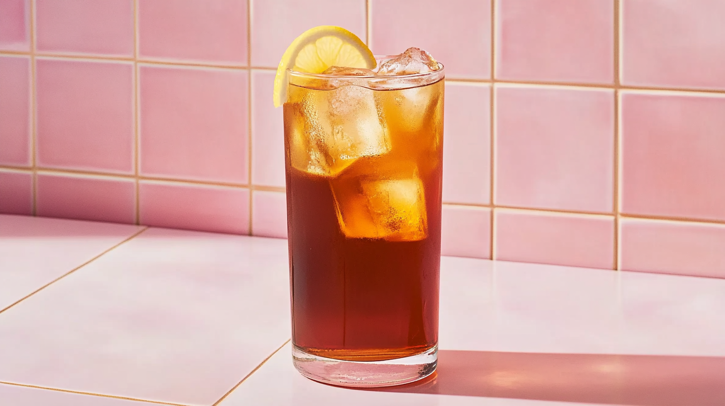 Ein alkoholfreier Arnold Palmer aus Eistee und Zitronenlimo.