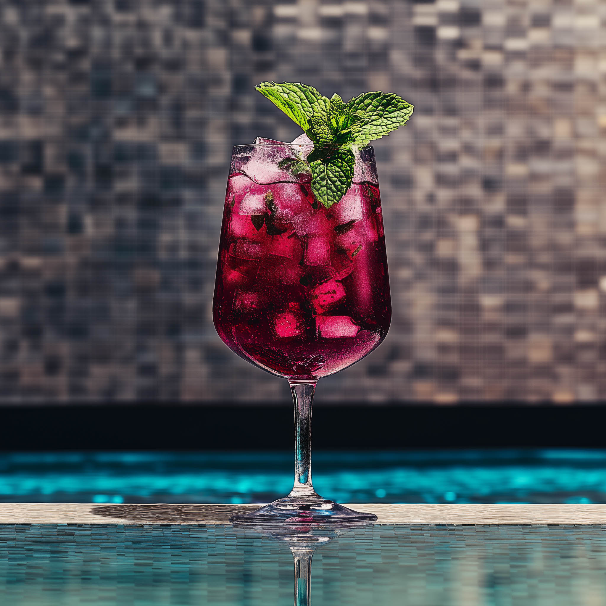 Ein Martini Pomegranate mit Martini Wermut und Schweppe Pomegranate.