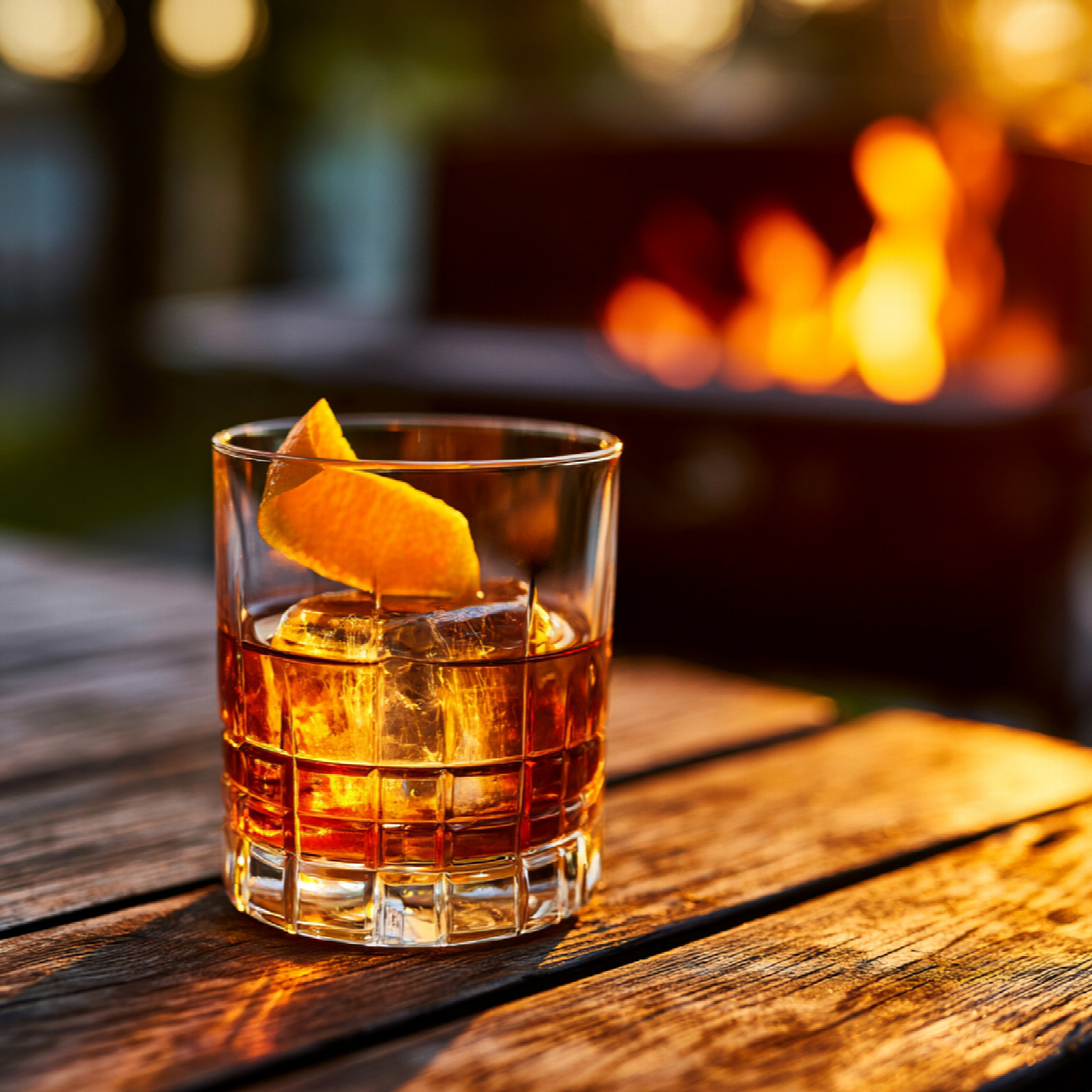 Deutscher Whisky Cocktail auf Eis bei der Grillparty